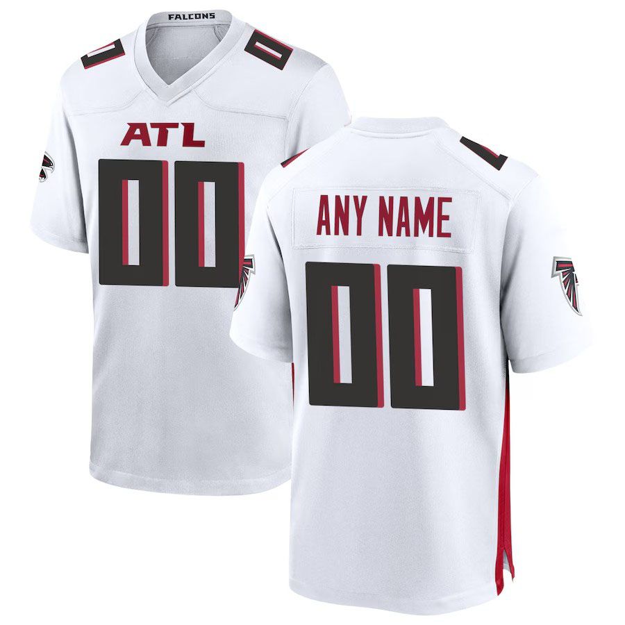 Custom A.Falcons 2024 White Game American Stitched Football Jersey