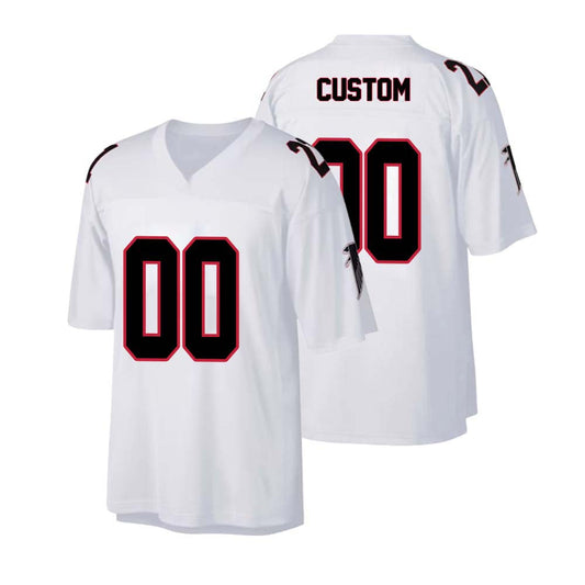 Custom A.Falcons Throwback Atlanta Falcons Stitched White M&N 1992 Retired Jersey