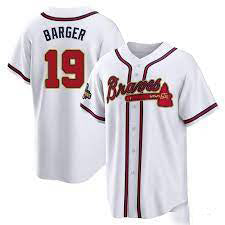 Atlanta Braves #19 Alec Barger  Alternate Authentic Player Jersey Stitches Baseball Jerseys