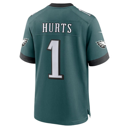 P.Eagles #1 Jalen Hurts LIX Game Player Jersey - Midnight Green Stitched American Football Jerseys