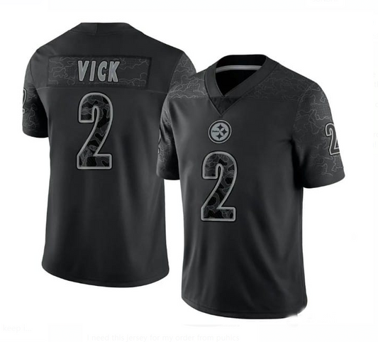 P.Steelers #2 VICK Game Jersey - BIACK American Football Jerseys