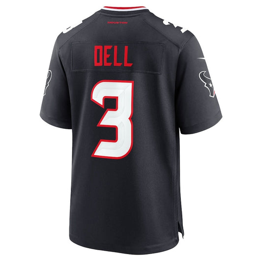 H.Texans #3 Tank Dell Game Jersey - Navy American Football Jerseys