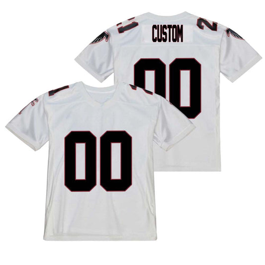 Custom A.Falcons Throwback Stitched White M&N 2004 Retired Jersey