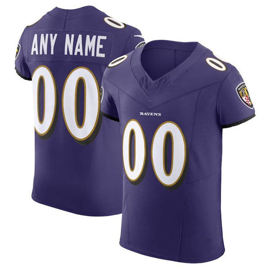 Custom B.Ravens Purple Scarlet Vapor F.U.S.E. Elite  Jersey Stitched American Football Jerseys