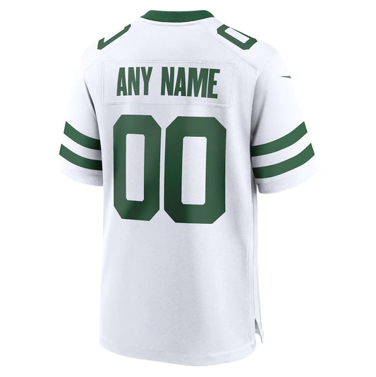 Custom NY.Jets Game Jersey - Legacy White Stitched Football Jerseys