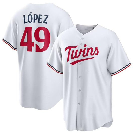 Minnesota Twins #49 Pablo L¡§?pez White Home Limited Player Baseball Jersey