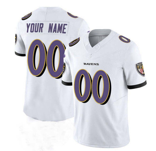 Custom B.Raven 2024 White Vapor F.U.S.E. Limited Jersey American Football Stitched Jerseys