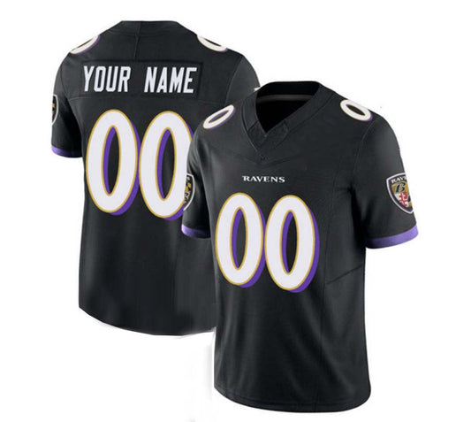 Custom B.Raven 2024 Black Vapor F.U.S.E. Limited Jersey American Football Stitched Jerseys