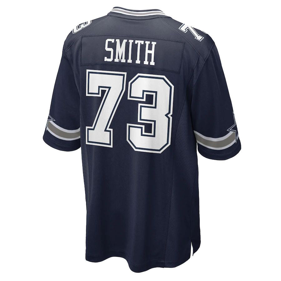 D.Cowboy New Number #73 Tyler Smith Jerseys Navy Football Jersey