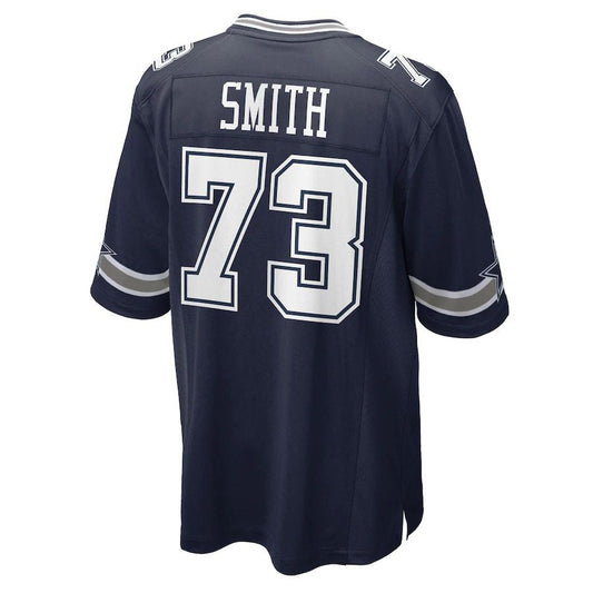 D.Cowboy New Number #73 Tyler Smith Jerseys Navy Football Jersey