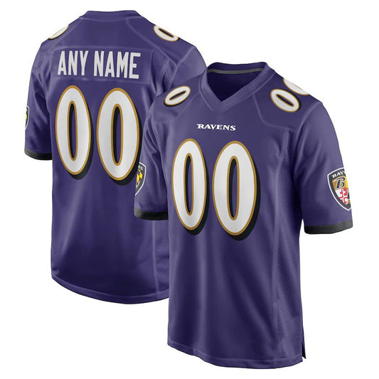Custom B.Ravens 2024 Purple Game American Stitched Football Jersey
