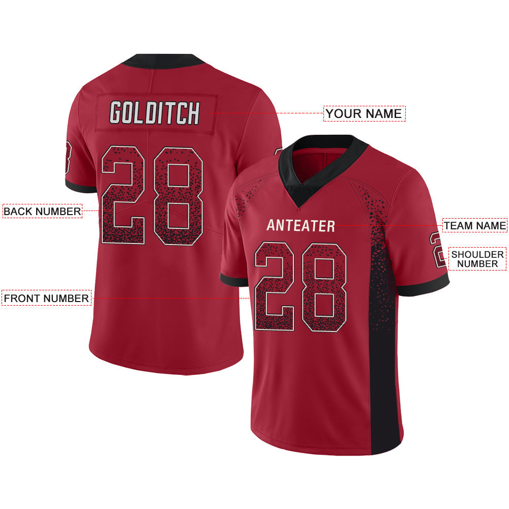 Custom A.Cardinal Men's American Red Drift Fashion Stitched Football Jersey