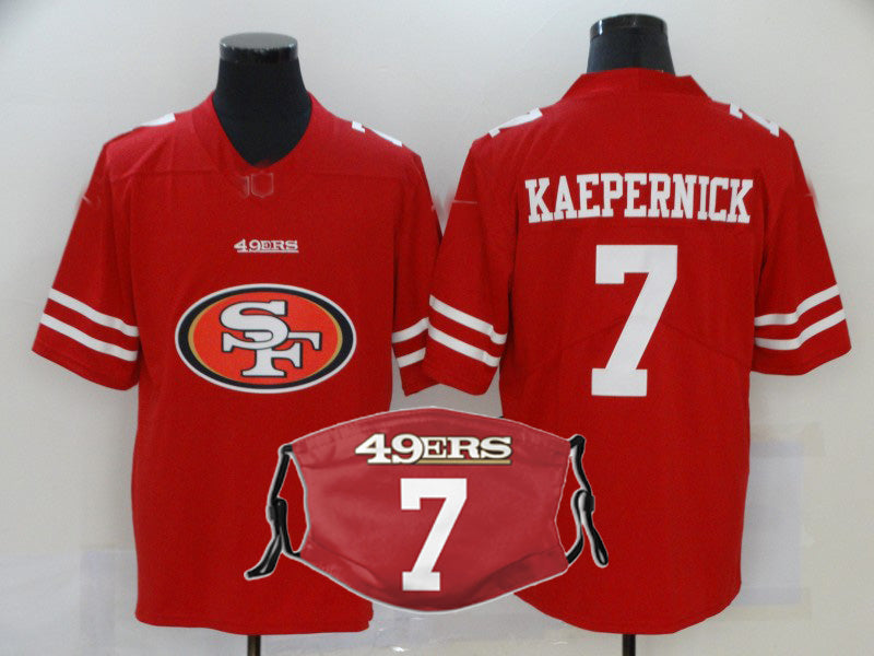 Stitched American SF.49ers #7 Colin Kaepernick Personalize Design Face Mask