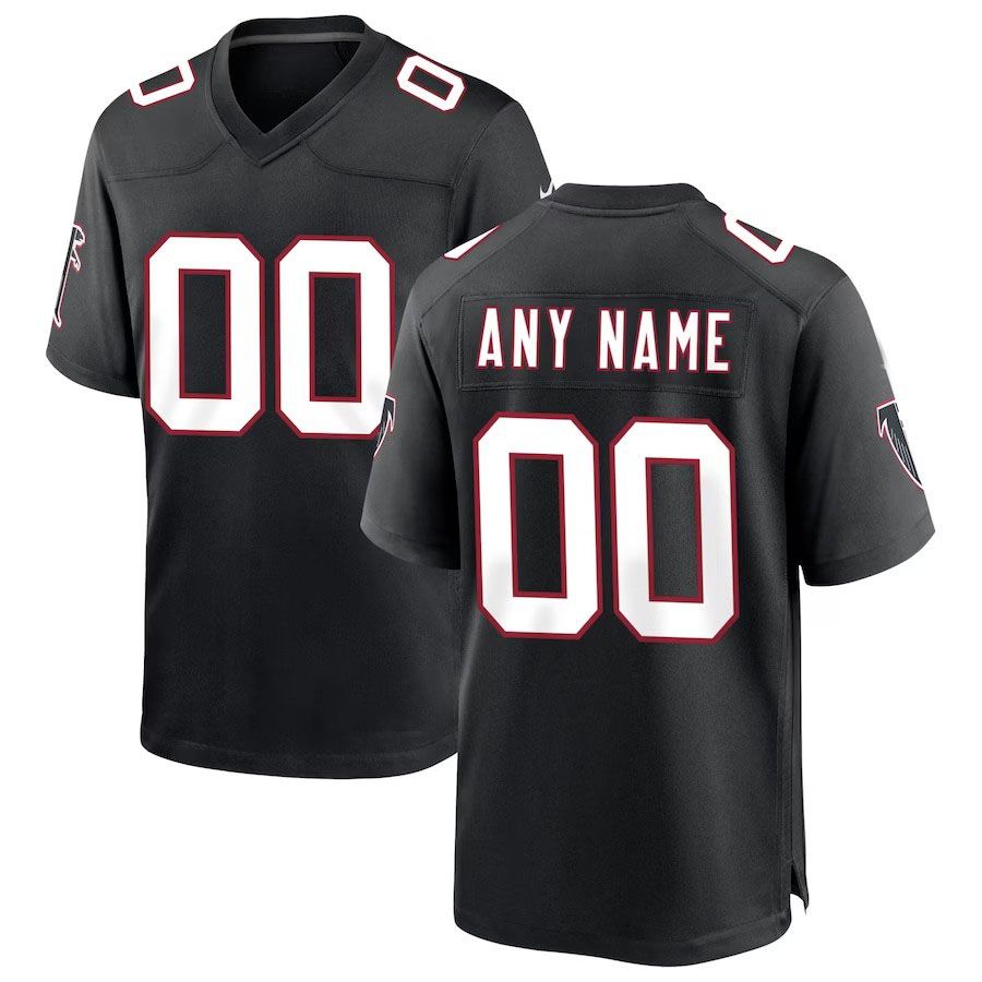 Custom A.Falcons 2024 Black Throwback Game American Stitched Football Jersey