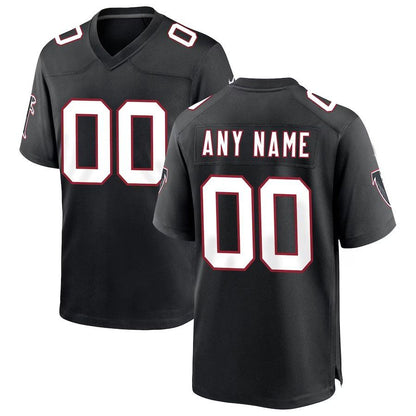 Custom A.Falcons 2024 Black Throwback Game American Stitched Football Jersey
