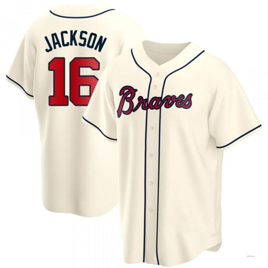 Atlanta Braves #16 Sonny Jackson Cream Alternate Jersey Stitches Baseball Jerseys