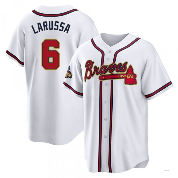 Atlanta Braves #6 Tony Larussa Gold White 2022 Program Jersey Stitches Baseball Jerseys