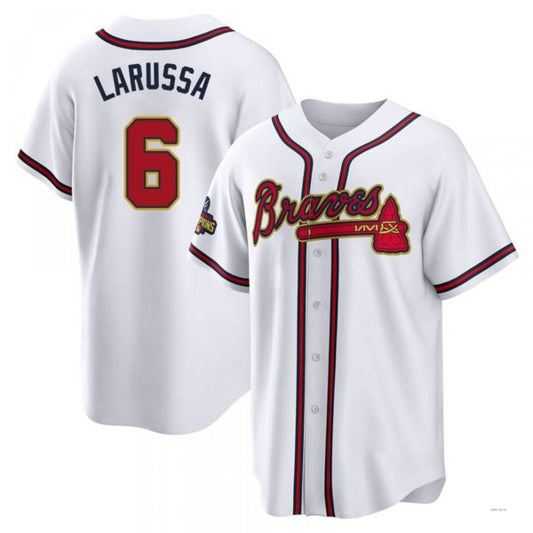 Atlanta Braves #6 Tony Larussa Gold White 2022 Program Jersey Stitches Baseball Jerseys
