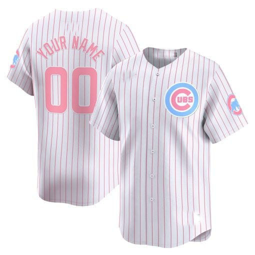 Custom Chicago Cubs Bubblegum Pink Vapor Premier Limited¨C All Stitched Baseball Jersey