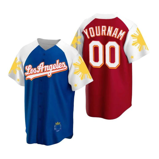 Baseball Jerseys Custom Los Angeles Dodgers jerseys Blue Red Stitched Personalized Baseball Jerseys