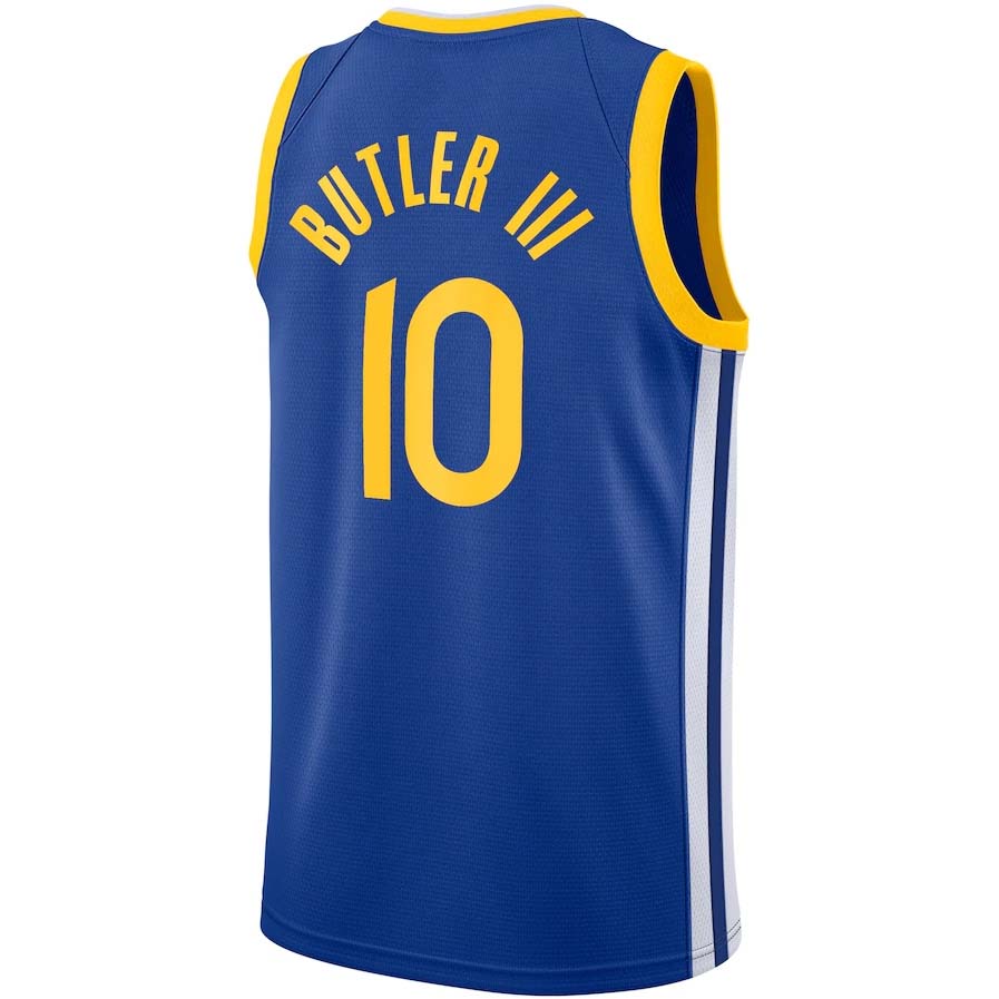 G.State Warriors #10 Jimmy Butler III Swingman Jersey - Icon Edition - Royal Stitched American Basketball Jersey