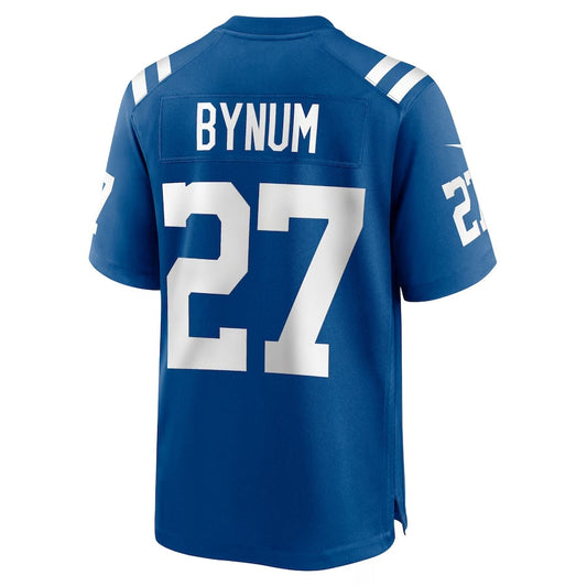 IN.Colts #27 Camryn Bynum Royal Team Game Stitched American Football Jerseys