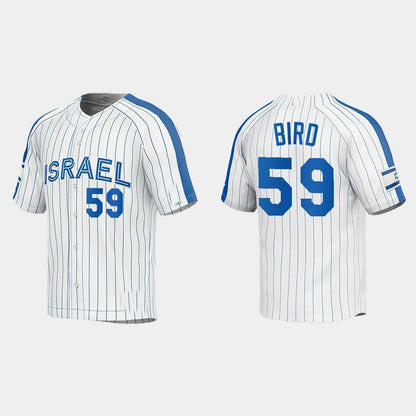 #59 JAKE BIRD ISRAEL BASEBALL 2023 WORLD BASEBALL CLASSIC JERSEY ¡§C WHITE Stitches Baseball Jerseys