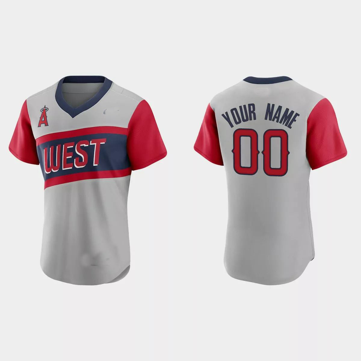 Custom Los Angeles Angels 2021 Little League Classic Road Authentic Jersey ¡§C Gray Stitched Baseball Jerseys