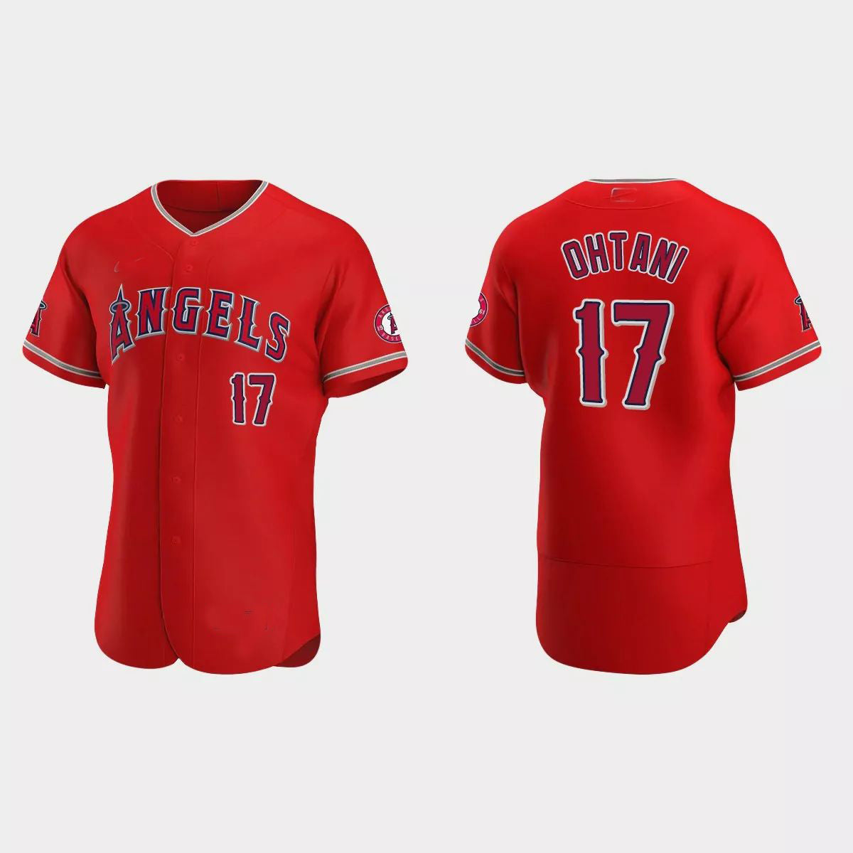 Los Angeles Angels #17 Shohei Ohtani 2020 Alternate Authentic Jersey ¡§C Red Men Youth Women Baseball Jerseys