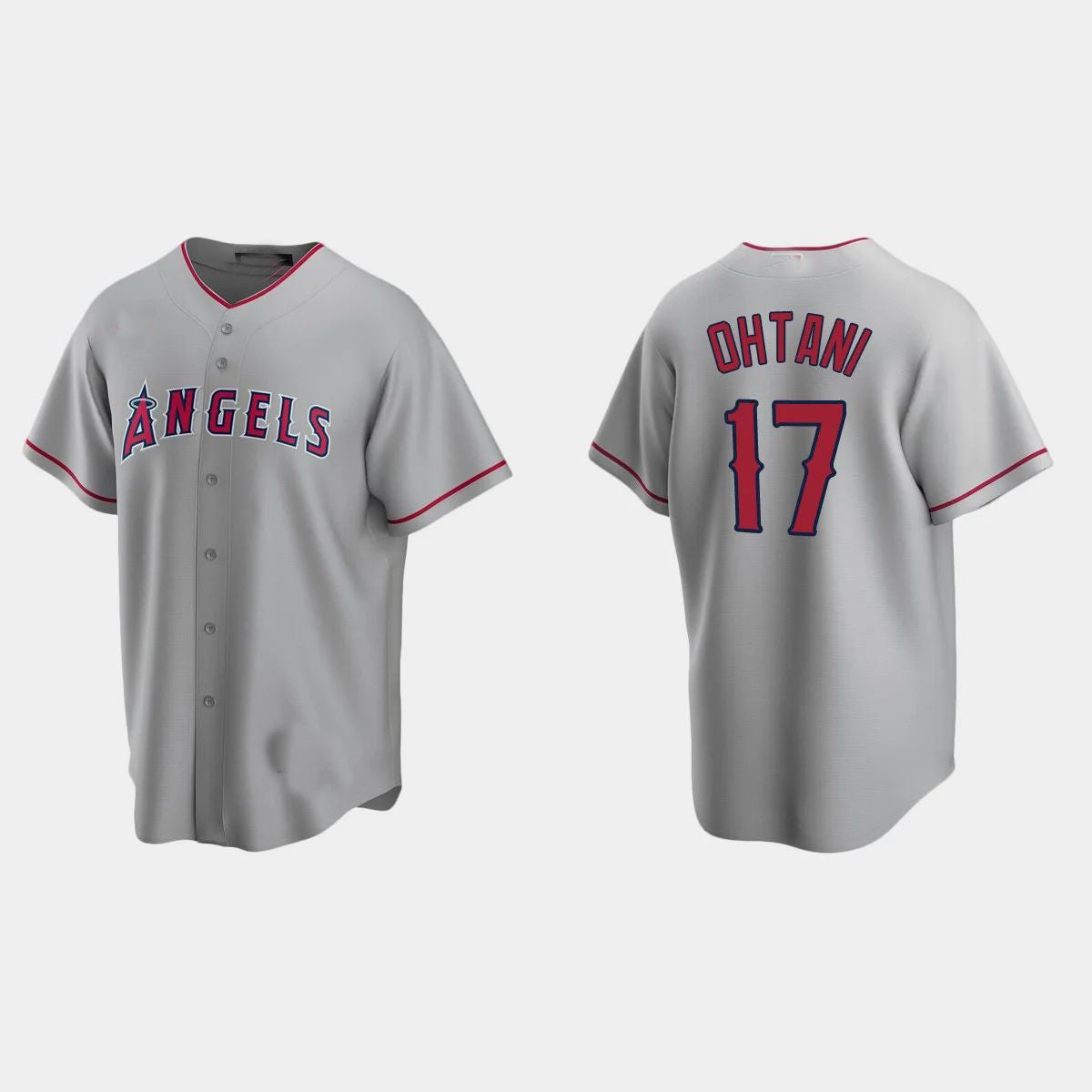 LOS ANGELES ANGELS #17 SHOHEI OHTANI ROAD REPLICA JERSEY ¡§C GRAY Stitches Baseball Jerseys
