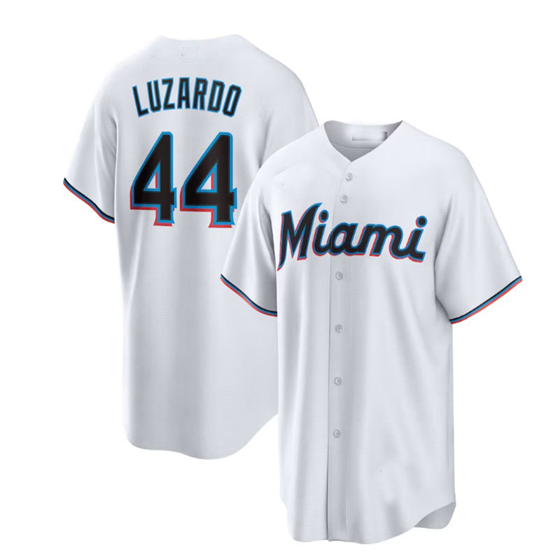 Miami Marlins #44 Jes¡§2s Luzardo White Home Replica Player Jersey Baseball Jerseys