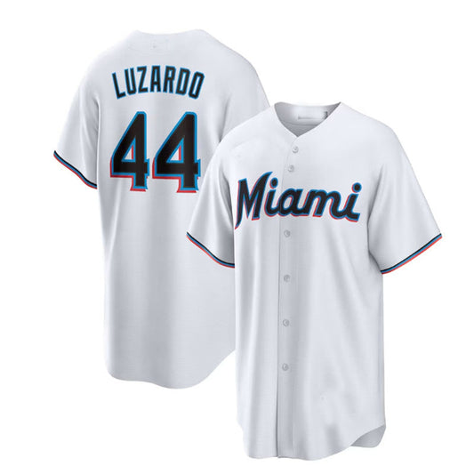 Miami Marlins #44 Jes¡§2s Luzardo White Home Replica Player Jersey Baseball Jerseys