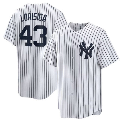 New York Yankees #43 Jonathan Loáisiga Home Replica Jersey - White Stitched Baseball Jersey