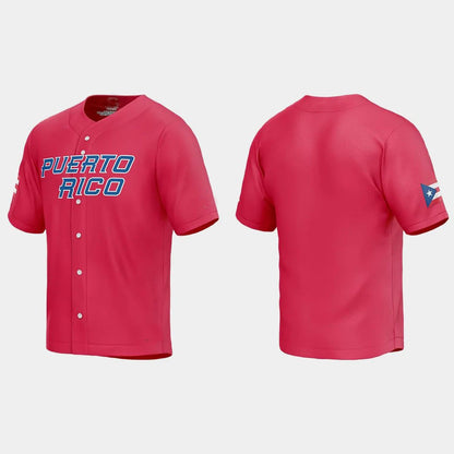 PUERTO RICO BASEBALL 2023 WORLD BASEBALL CLASSIC JERSEY ¡§C RED Stitches Baseball Jerseys