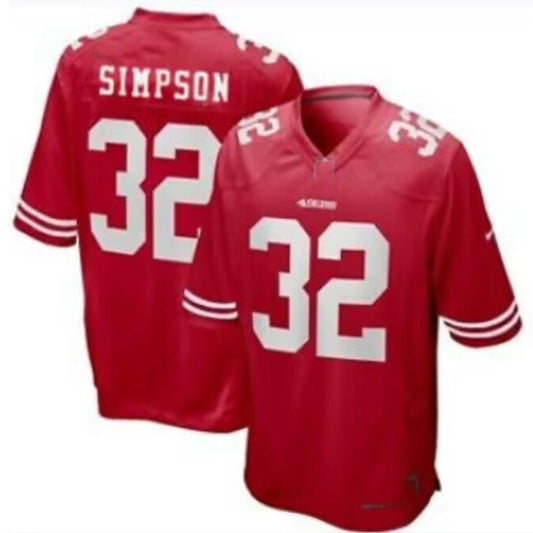 SF.49ers #32 O.J. Simpson Game Player Jersey Stitched American Football Jerseys