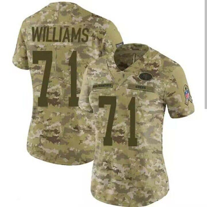 SF.49ers #71 Trent Williams Camo Stitched Limited 2021 Salute To Service Stitched American Football Jerseys