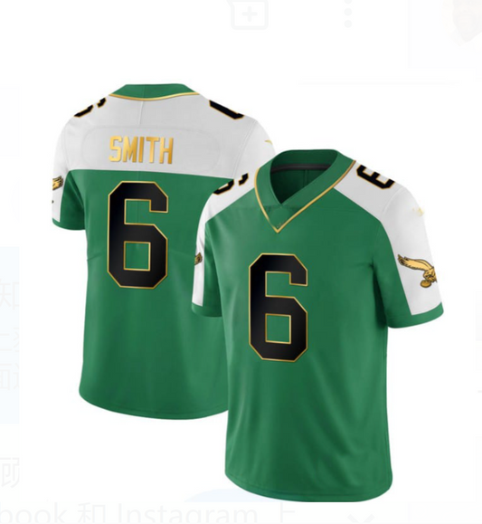 P.Eagles #6 DeVonta Smith Alternate Jersey - Kelly Green Stitched American Football Jerseys