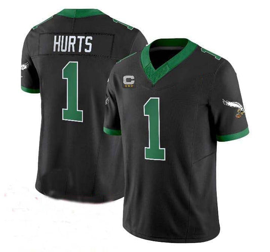 P.Eagles #1 Jalen Hurts Black LIX Vapor F.U.S.E. Limited Jersey - Black Stitched American Football Jerseys