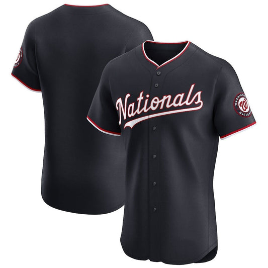 Washington Nationals Alternate Vapor Premier Elite Patch Jersey - Navy Stitched Baseball Jersey