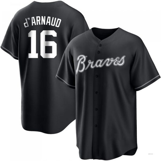 Atlanta Braves #16 Travis d?¡¥Arnaud White Authentic 2022 All-Star Jersey Stitches Baseball Jerseys