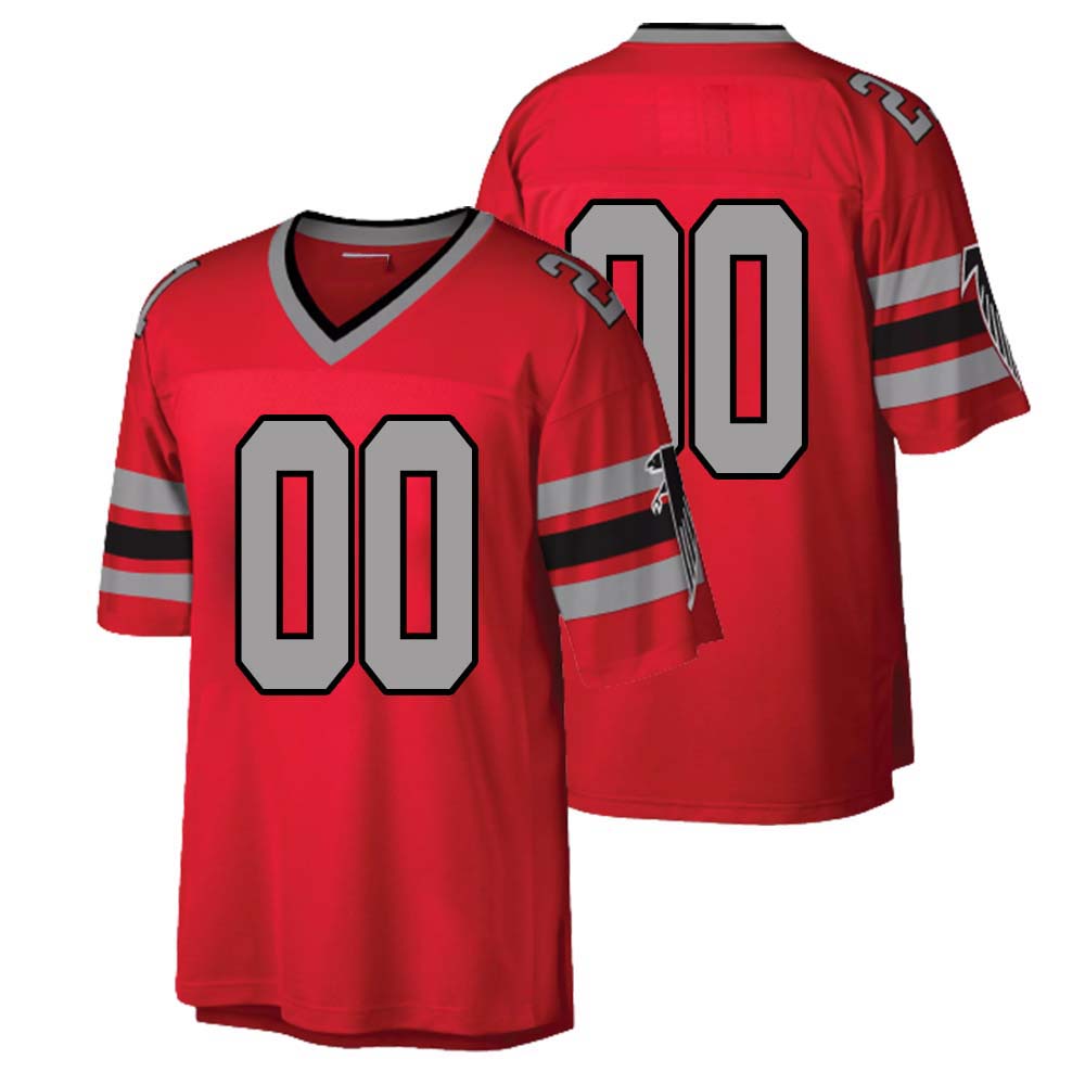 Custom A.Falcons Throwback Stitched Red M&N 1989 Retired Jersey