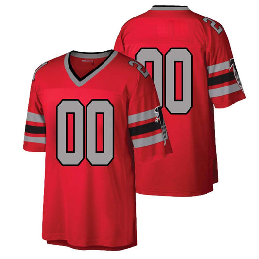 Custom A.Falcons Throwback Stitched Red M&N 1989 Retired Jersey