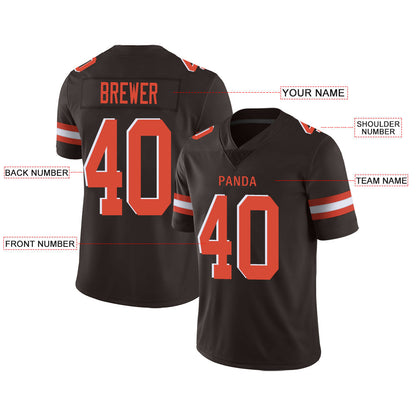 Custom C.Brown Stitched American Jerseys Personalize Birthday Gifts Brown Football Jerseys
