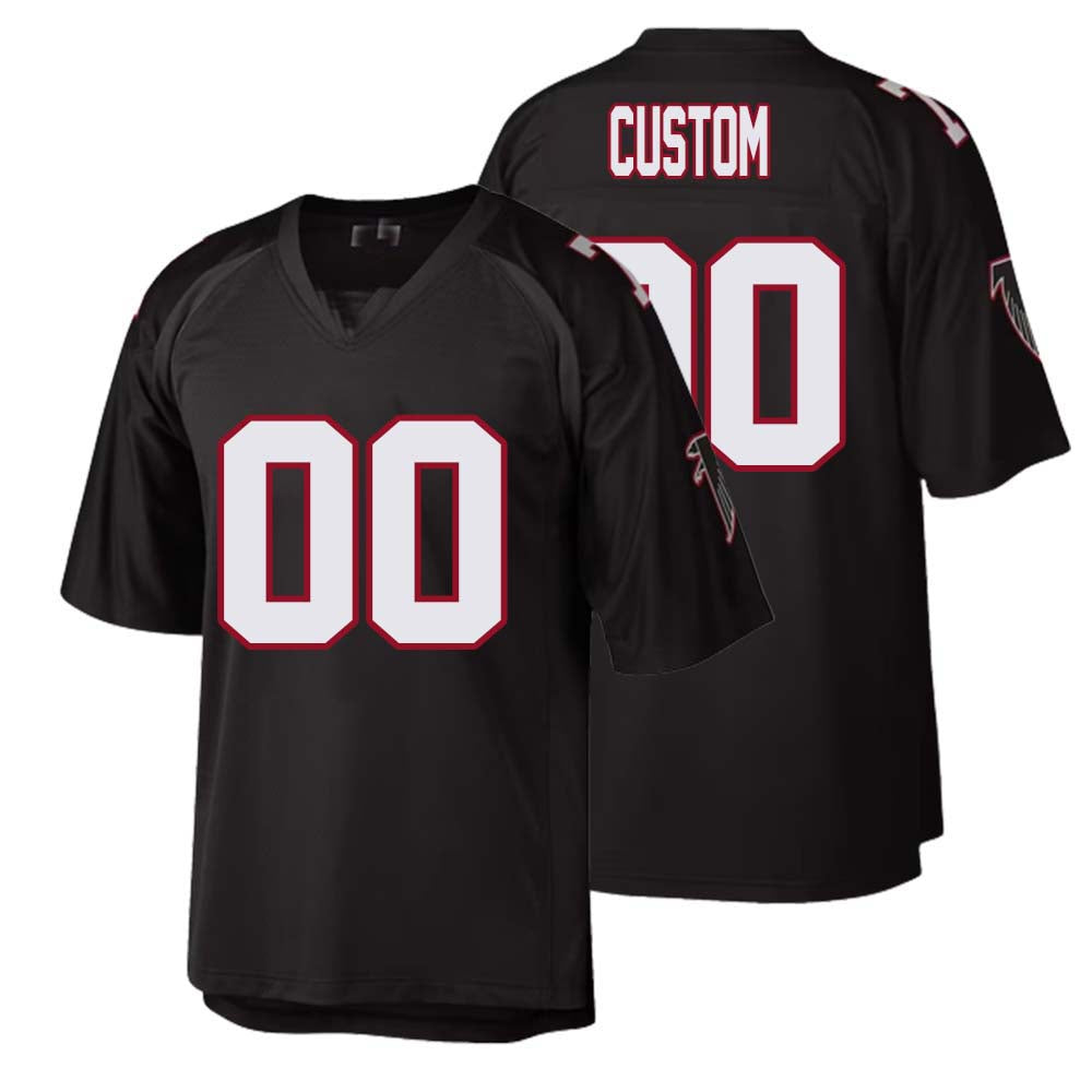 Custom A.Falcons Throwback Stitched Black M&N 1992 Retired Jersey