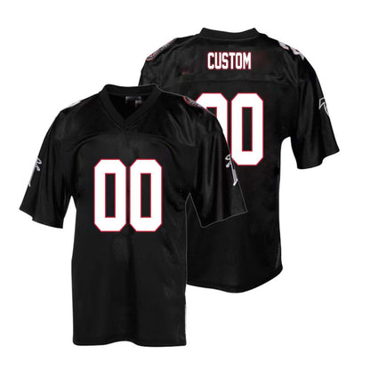 Custom A.Falcons Throwback Stitched Black M&N 1990 Retired Jersey